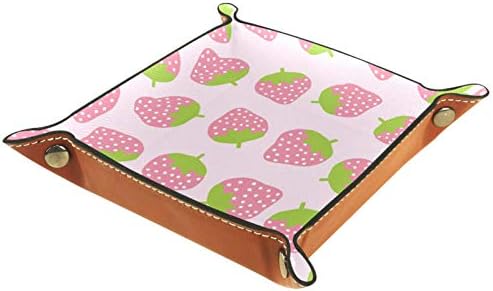 Svjetlo ružičaste jagoda crtane voćne ploče za skladištenje pladanj za skladištenje kreveta CADDY