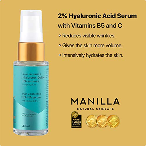 Manilla hidratantni Serum hijaluronske kiseline sa vitaminima B5 i ekstraktom Aloe Vere za regeneraciju