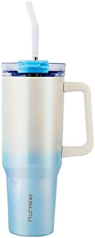 Čaša Murmioo 40OZ sa ručkom i slamkom, izolovana putna šolja od nerđajućeg čelika otpornog