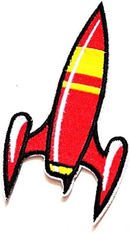 Nipitshop zakrpe rakete crvene ravnine u svemirske pakete naljepnice crtane dječje dizajnerskih
