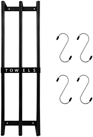 Lvoertuig zidni ručnik za valjane ručnike sa 4 kuke, ručnike za ručnike za ručnike za kupatilo