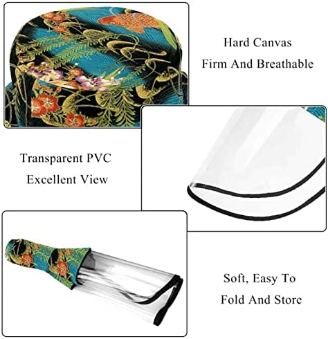 Zaštitni šešir za odrasle sa štitom za lice, ribarski šešir protiv sunčeve kape, džungle palmi lišće