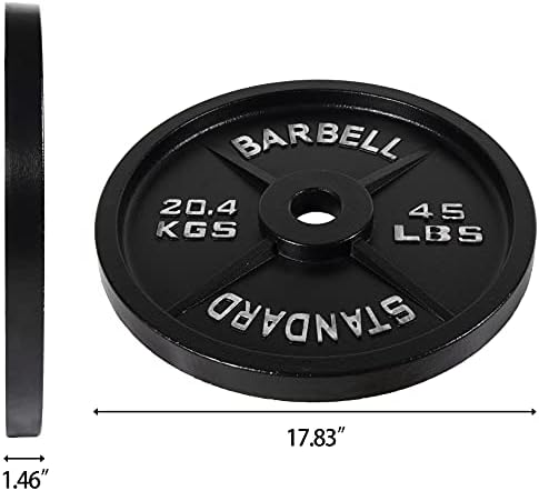 Balans od ploče od livenog gvožđa ploča za trening snage i dizanje tegova, Olimpijski ili standardni