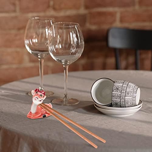 Hemoton Kuhinjski gadgeti 4kom keramički štapići za jelo Rest Jelen Irvas stalak za štapiće jastuk
