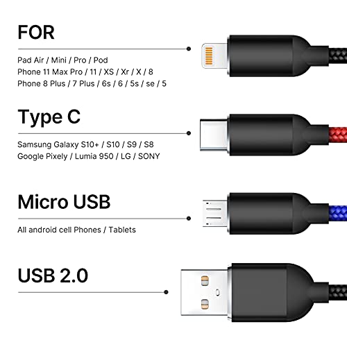 Aioneus multi puniti kabel 4ft, USB C do C kabel 6ft