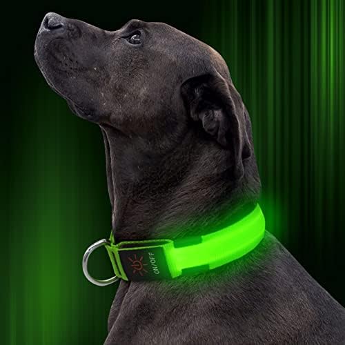 Illumifun LED ovratnik za pse, USB punjivi užareni ovratnik za ljubimce, podesiva reflektirajuća ovratnica za