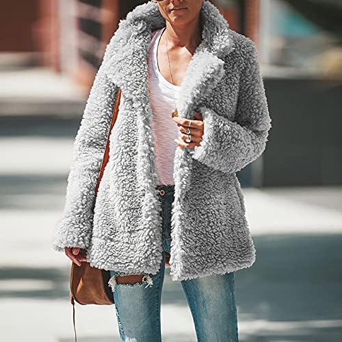 Ženska kožna jakna, Fall School Dugi rukav Kaputi Žene Trendy Plus Veličina Labavi Fluffy Cardigan Solid