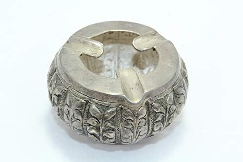Rajasthan Gems ashtray Letorija Srebrna tradicionalna ručno izrađena ručno uređena cvjetna tema Dizajn