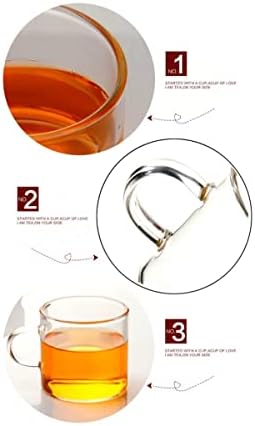 Oshawmer staklena čaša čaša čaša za čaj za čaj Clear Teacups Mini espresso šalica za kafu Fancy