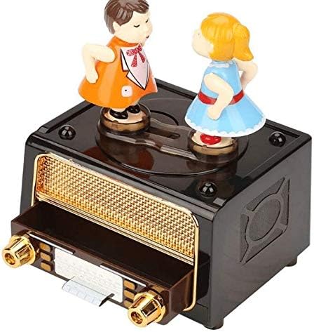 MXiaoxia Poljubac Par muzička kutija Zvučna mašina Igrajte nakit Box Girl Mour-Crankirani muzički mehanizam