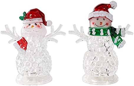 VALICLUD 2kom Božić elektronski LED svjetla Ice snjegović mala svjetla Tabela ukrasi ukras