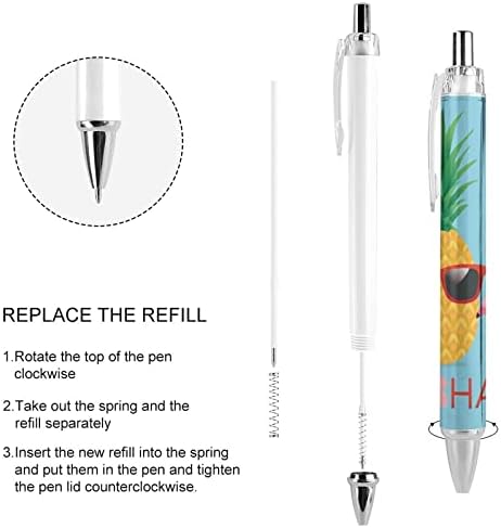 Aloha sa ananasom i flamingo-hemijskim olovkom za povučene olovke za olovku PEN prijenosna plava olovka za mastilu