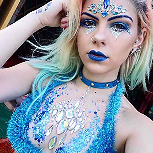 Ludress Crystal naljepnice za lice Halloween Face Gems sirene suze naljepnice Festival tetovaže rave Lice