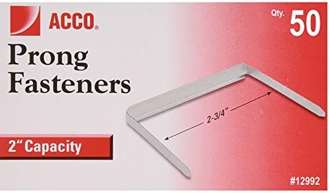 Acco Economy Standard 2-komadni pričvršćivači papira, kapacitet od 2 inča, 2,75 inčni centara,