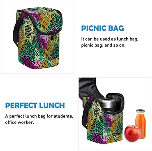 Guerotkr torba za ručak za žene,kutija za ručak za muškarce,Muška kutija za ručak,Leopard print