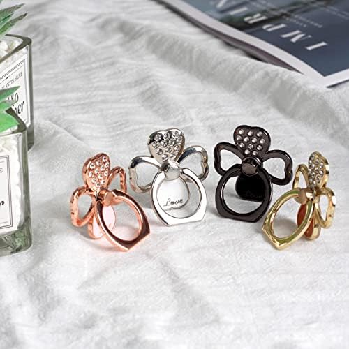 [2 Pakovanje] Lucky Four Leaf Clover stalak za Držač prstena za mobilni telefon, stalak za prstenje
