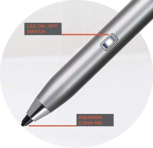 Navitech srebrni mini fine tačaka digitalna aktivna olovka Stylus kompatibilna sa irulu expro x1