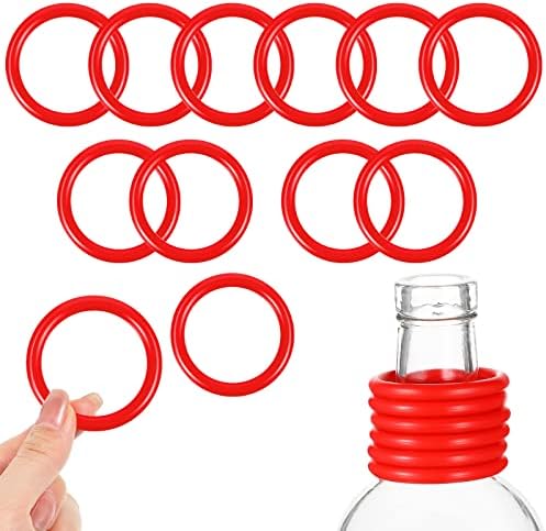 12 komada prstena zvona za boce crvene plastične prstenove za ring bacanje plastičnih boca zvona