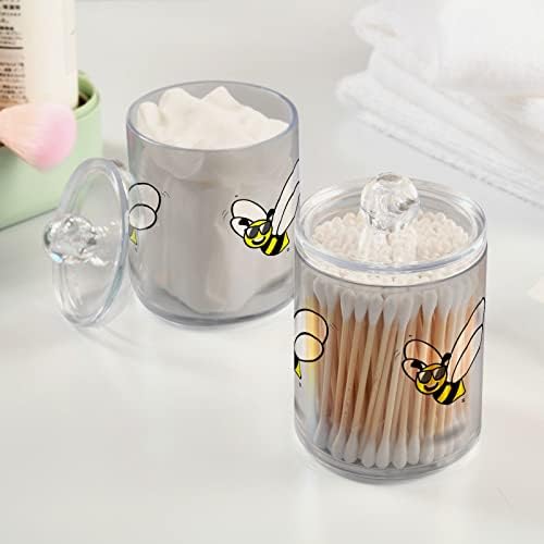 Yyzzh cool pčela crtani lik nasmiješi honed u čašica 4 pakovanje QTIP-ovog držača za pamuk swab