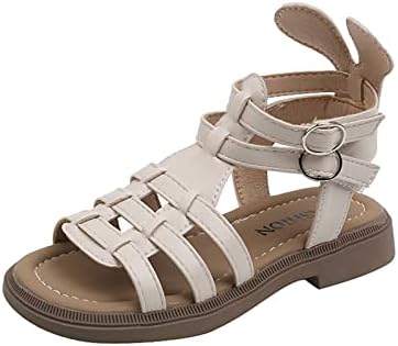 Sandale za djevojčice Qvkarw Ljeto na otvorenom zatvorenim prstima Rimsko ljetno Sandal za