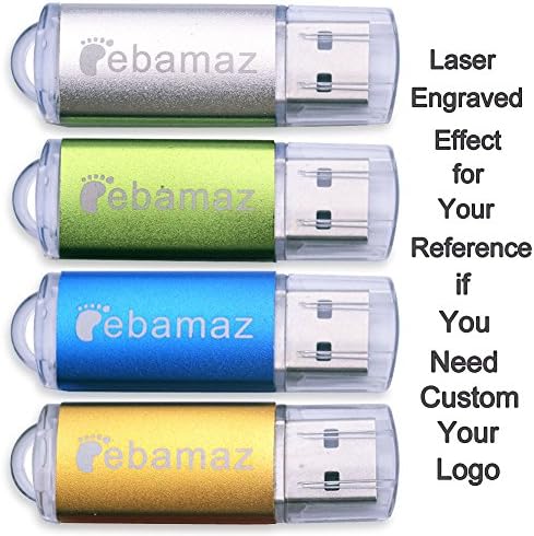 Ebamaz USB Flash Drives 2.0 metalni ključ paket od 5 boja