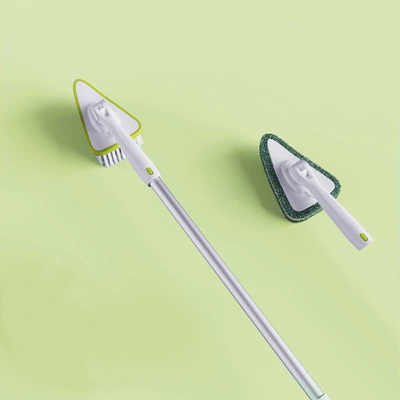 Qonioi TUB čistač za čišćenje pločica sa dvije glave četkice, višenamjenski alat za čišćenje tuš kabine