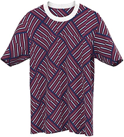 Ljeto Muška Dress Shirt Muška grafički Tees Casual Tshirt 3D 4 jula zastavu uzorak Vintage majice