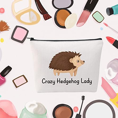 Mnigiu Cute Hedgehog Poklon Crazy Hedgehog Lady Cosmetic Bag Funny Hedgehog Makeup Bag Hiddhog