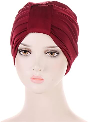 Žene Knot Vintage lobanje Kape na otvorenom Odjeća Pribor Modni naborani turban kap za spavanje šešica