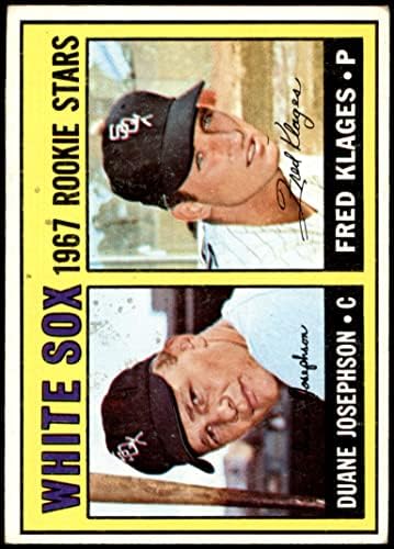 1967. apps 373 Bijeli Sox Rookies Duane Josephson / Fred Klages Chicago White Sox VG White Sox