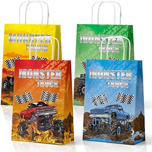 WEEPA 16 paket Čudovište-kamion poslastica torbe Monster tematske Party Favor poklon torbe