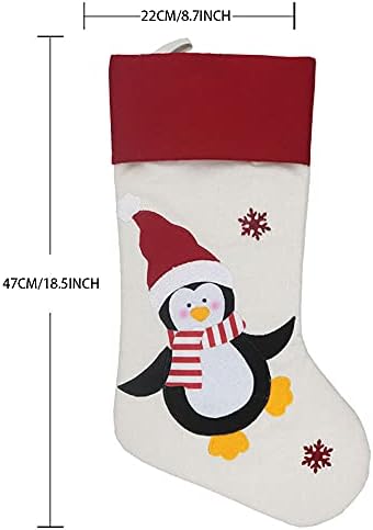Božićne čarape 4 pakovanje 18,5 inča ctmas ukrasi poklon klasični personalizirani veliki santa snjegović