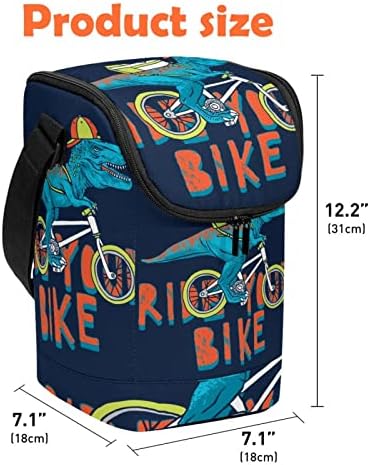 Lagana velika torba za ručak Cool kutija za ručak za dinosauruse i bicikle za višekratnu upotrebu