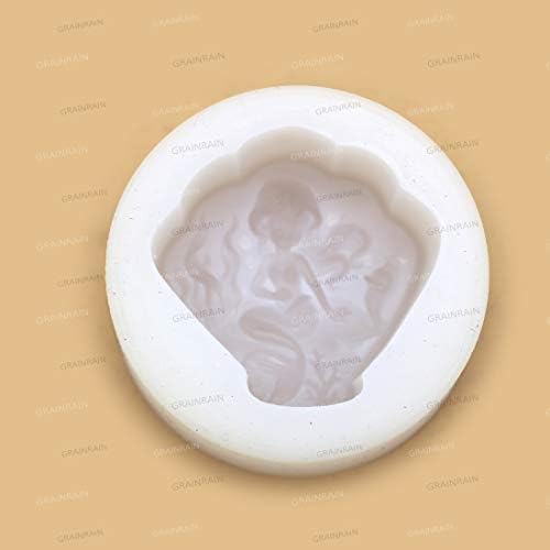 Sirena bijeli silikonski sapuni za obrtna umjetnička kalupa DIY ručka za izradu ručno rađenog sapuna