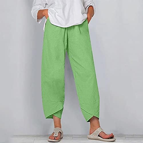 Xiloccer hlače za žene Čvrste ljetne pamučne hlače pamuk za zabavu svakodnevno i za ženu