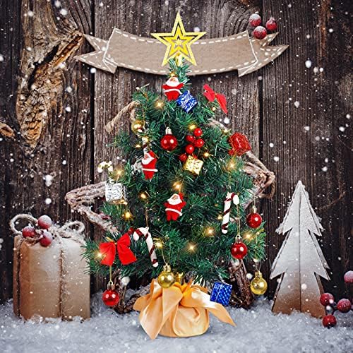 PROVOZOOM TABLETOP mini božićno drvce 50cm / 20in umjetno malo božićno stablo sa LED svjetlima zvijezda