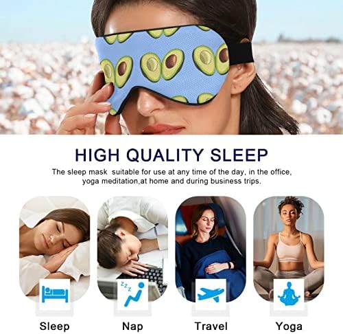 Unisex Sleep Mask avokado-srčano noć spavaći maski Komforno pokrivač za spavanje za vrijeme spavanja