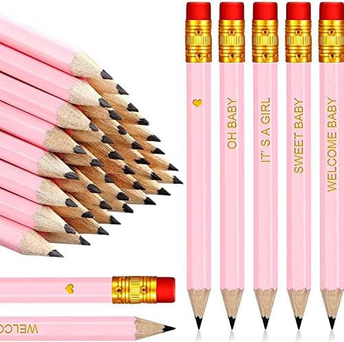 Invisnen 50 komada Polu olovke olovke za tuširanje olovke s olovkama s gumicanjem oštrih olovki koje
