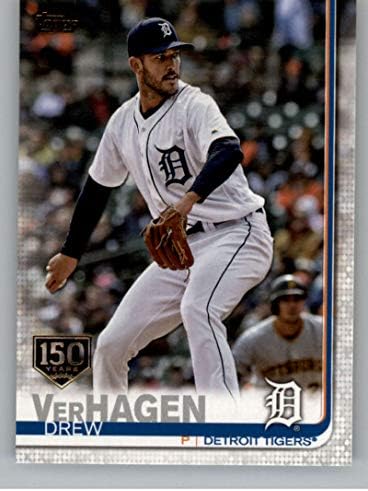 2019 TOPPS 150. godišnjica serija Dva bejzbol 586 Drew Verhagen Detroit Tigrors Službena MLB kartica za trgovanje