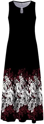 Trebinski ženski povremeni ispis Veliki haljina s rukavima s rukavima bez rukava bez rukava