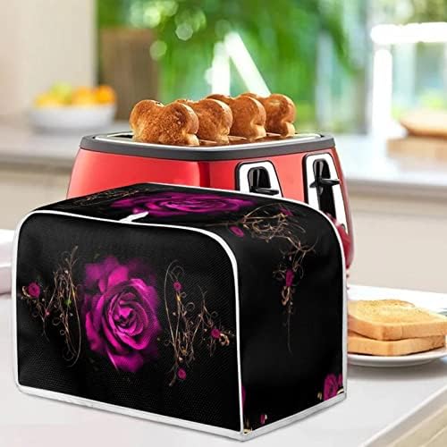 Colinair Purple Rose Print 4 Rezanje tostera za toster Prašine zaštićene poklopce za čišćenje krug za
