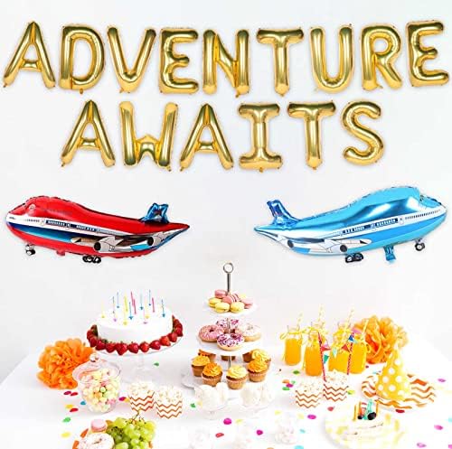 Avantura čeka balone Bon Voyage Farewell Travel Teme Dekor za umirovljenje Pokretanje preseljenja