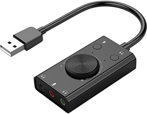 Lhllhl eksterni USB zvučna kartica Stereo Mic zvučnik 3.5 mm slušalice Audio priključak za