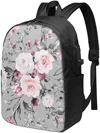 Aseelo biljni cvjetni cvjetovi backpak za laptop za prijenosna ruksaka Ležerne prilike Casual Bages Case 17in