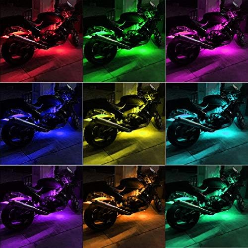 NBWDY 6kom komplet LED svjetla za motocikle trake bežično RF daljinsko upravljanje vodootporan RGB višebojni