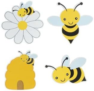 Zanatsko napajanje medene pčele obojene drvene rezovene oblike 4 mini komada bumbara, pčela,
