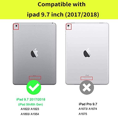 iPad 9,7 inča 2018/2017 / iPad Air 2 / iPad CASE za zrak, Poklopac poklopca za podesivu zaštitu od AMO-a sa automatskim