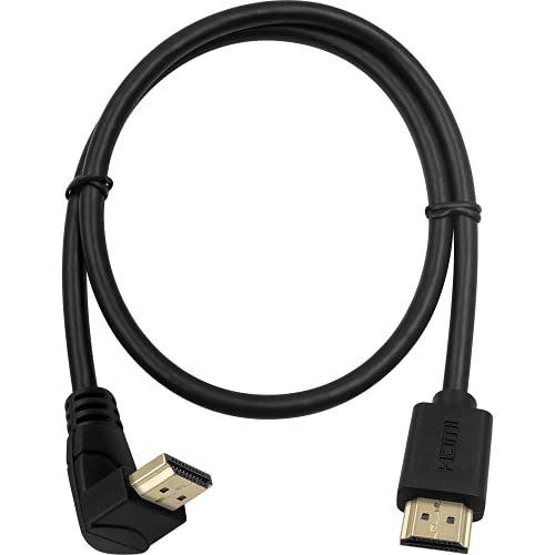 Poyiccot HDMI 2.0 muški za muški kabel 90 stupnjeva, 2 metra / 60cm HDMI muški do muški ugaoni kabel