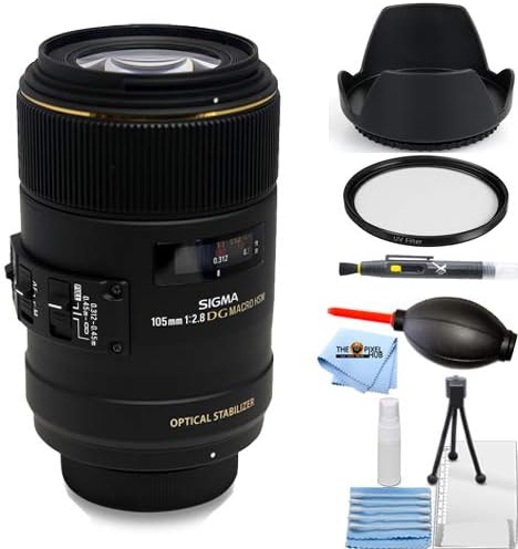 Sigma 105mm f/2.8 EX DG OS HSM makro sočivo za Canon EOS 258101 početni paket sa objektivom kapuljače Lala,