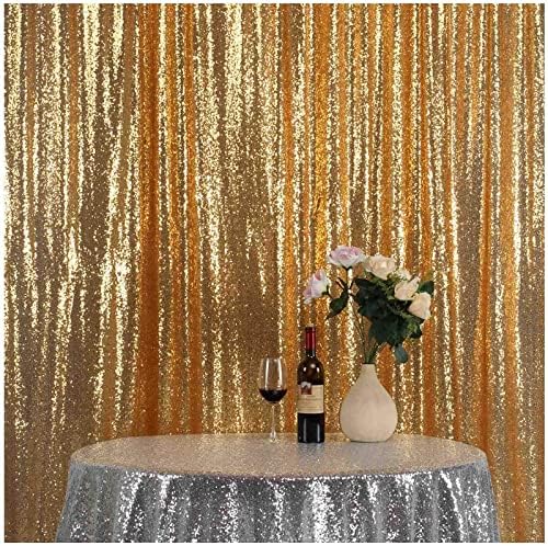 LQIAO 4FTX10FT Gold Shimmer Sequin tkanina pozadine Pozadine vjenčanje photo Booth Sequin zavjese